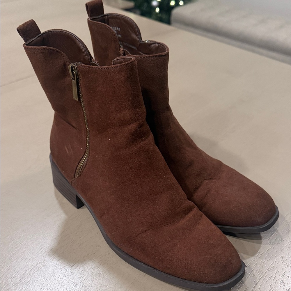 JustFab Chestnut Ankle Booties